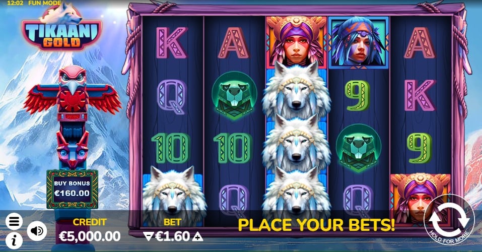 Tikaani Gold slot reels Atomic Slot Lab